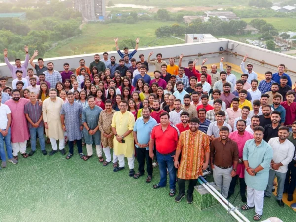 Solarium Green Energy employees at the Ahmedabad office